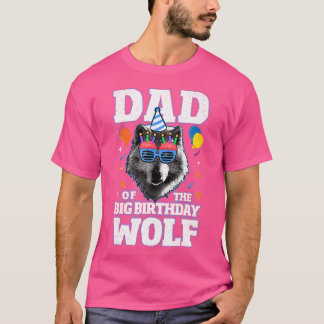 狼をテーマにしたBirのための大誕生日ウルフのパパ Tシャツ