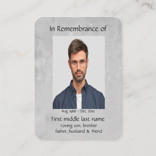 狼を愛する人のための懐かしい記念碑 名刺 (裏面)