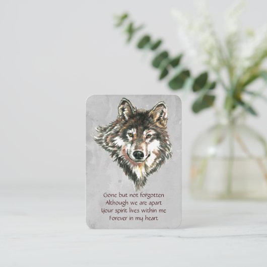 狼を愛する人のための懐かしい記念碑 名刺 (スタンド正面)