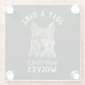 狼を愛する女の子にすぎない ガラスコースター (裏面)