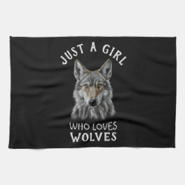 狼を愛する女の子にすぎない キッチンタオル