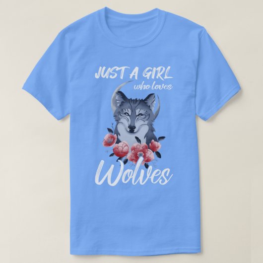 狼を愛する女の子 Tシャツ (デザイン正面)