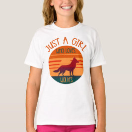 狼を愛する女の子 Tシャツ