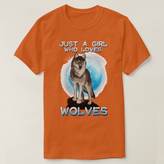 狼を愛する女の子 Tシャツ (デザイン正面)