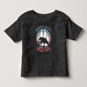 狼を愛する少年 トドラーTシャツ