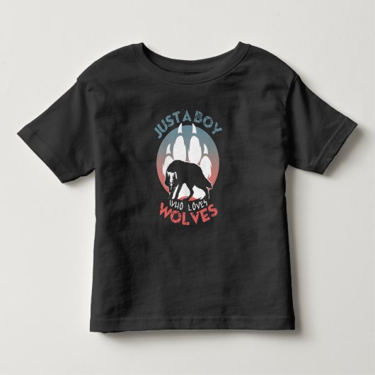 狼を愛する少年 トドラーTシャツ (正面)