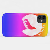 狼カッコいいと夜空の月パーソナライズされた Case-Mate iPhoneケース (裏面(横))