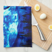 狼カラフルの吠え声 キッチンタオル (四つ折り)