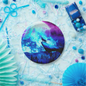 狼カラフルの吠え声 ペーパープレート (パーティー)