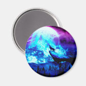 狼カラフルの遠吠え マグネット (正面/裏面)