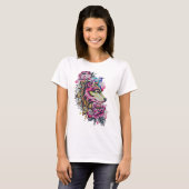 狼カラフルのtシャツ tシャツ (正面フル)