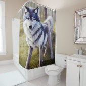 狼カラフル立ち シャワーカーテン (インサイチュ)