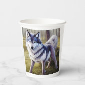 狼カラフル立ち 紙コップ (裏面)