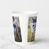 狼カラフル立ち 紙コップ (右)