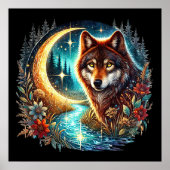 狼クール好きの動物 ポスター (正面)