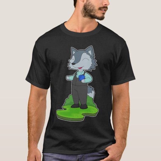 狼ポーカートランプカードゲーム Tシャツ (正面)