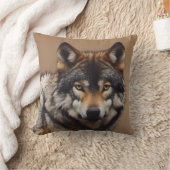 狼ポートレート クッション (ブランケット)