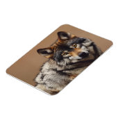 狼ポートレート マグネット (左側)