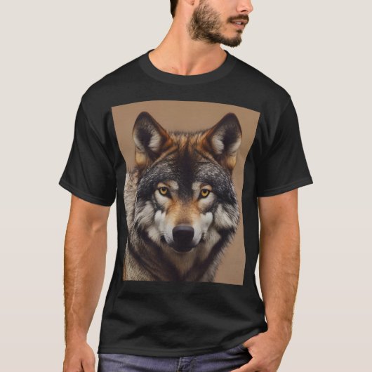 狼ポートレート Tシャツ (正面)
