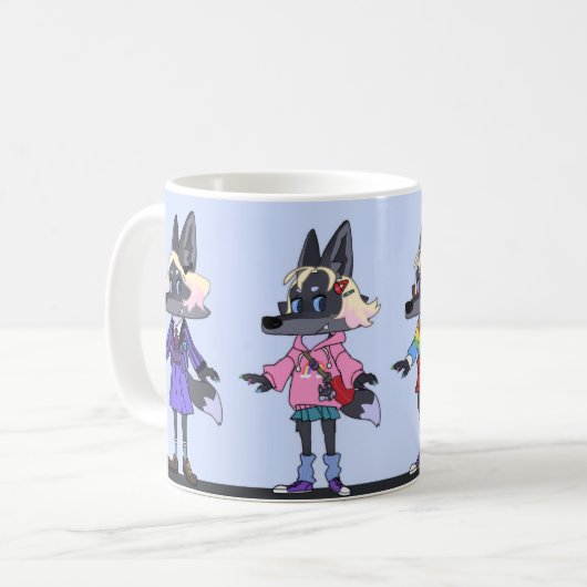 狼マグ コーヒーマグカップ (正面左)