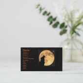 狼人間が付いているプロフィールカード 名刺 (スタンド正面)