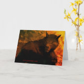 狼人間のバストの挨拶状 カード (黄色い花)