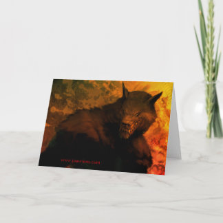 狼人間のバストの挨拶状 カード