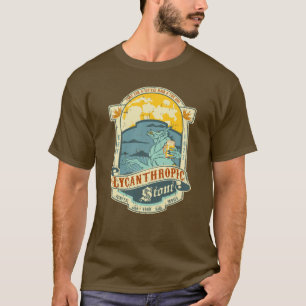 狼人間のボトルのラベル(動揺してな) Tシャツ