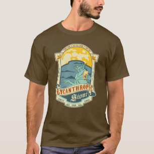 狼人間のボトルのラベル Tシャツ