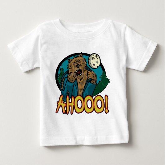 狼人間の乳児のワイシャツ ベビーTシャツ (正面)