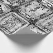 狼人間の原稿包装紙の黒か白 ラッピングペーパー (角)