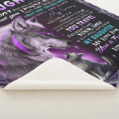 狼好きの娘に贈るパパと娘 シェルパブランケット (3/4)