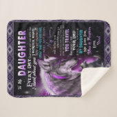 狼好きの娘に贈るパパと娘 シェルパブランケット (正面(横))