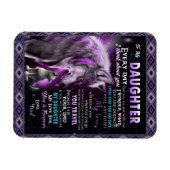 狼好きの娘に贈るパパと娘 マグネット (横)