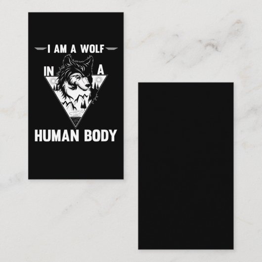 狼好きの森の動物 名刺 (正面/裏面)