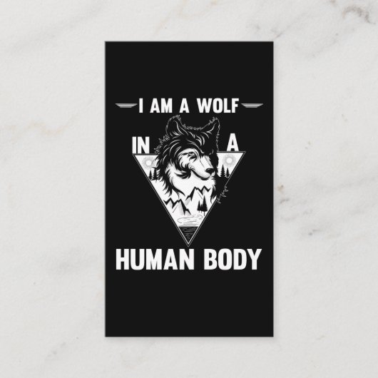 狼好きの森の動物 名刺 (正面)