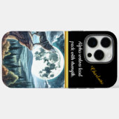 狼威厳のあるが月光の下で吠え白熱［赤熱］光を放つる Case-Mate iPhoneケース (裏面 (横))