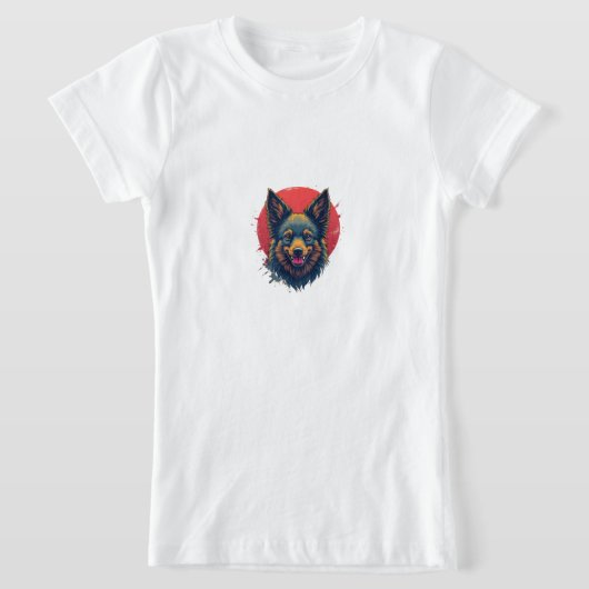 『狼威厳のあるの番人』 Tシャツ (レイダウン)