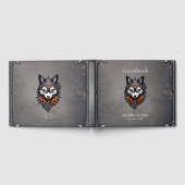 狼威厳のあるの頭は深いで仕上げた ゲストブック (全面)