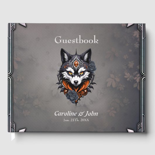 狼威厳のあるの頭は深いで仕上げた ゲストブック (正面)