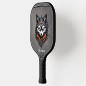 狼威厳のあるの頭は深いで仕上げた ピックルボールラケット (左)