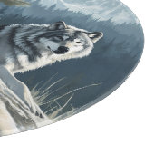 狼威厳のあるガラスの切断板 カッティングボード (角)