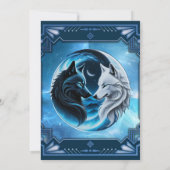 狼威厳のある頭2頭 招待状 (裏面)