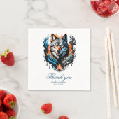 狼威厳のある頭 スタンダードカクテルナプキン (インサイチュ)