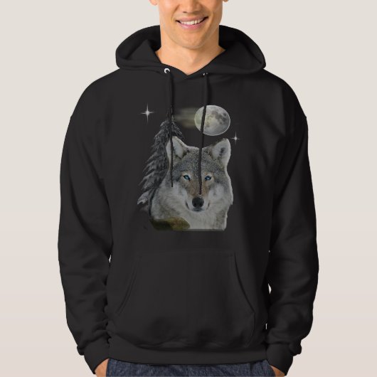 狼月Tシャツ パーカ (正面)