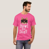 狼男おもしろいが眼鏡ホラー映画を撮る Tシャツ (正面フル)