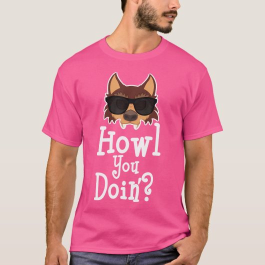 狼男おもしろいが眼鏡ホラー映画を撮る Tシャツ (正面)