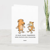 狼男おもしろいと満月ハロウィーン カード (裏面)