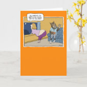 狼男おもしろいと満月ハロウィーン カード (黄色い花)