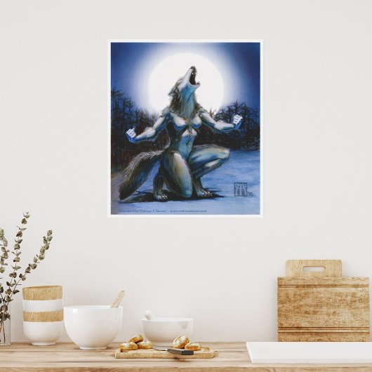 狼男と満月 ポスター (キッチン)